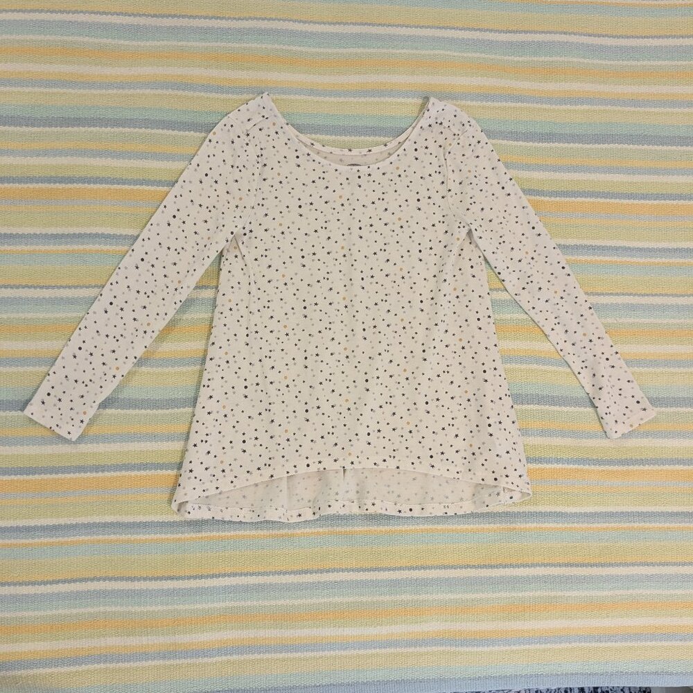 🛍️ BUNDLE ONLY • Old Navy Star Print Long Sleeve Shirt Size Small 6/7